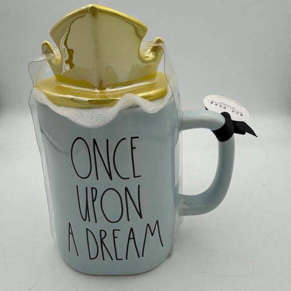 Rae Dunn Disney Princess Aurora Mug Once Upon A Dream Crown Lid HTF NWT - Picture 1 of 7